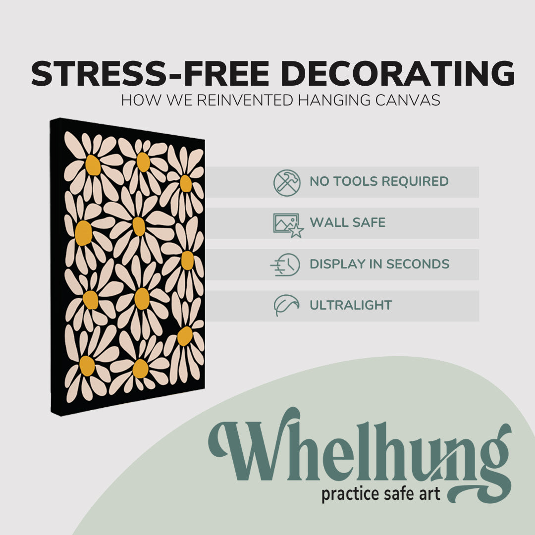 Vintage Daisies - Canvas Print Wall Art Décor Whelhung