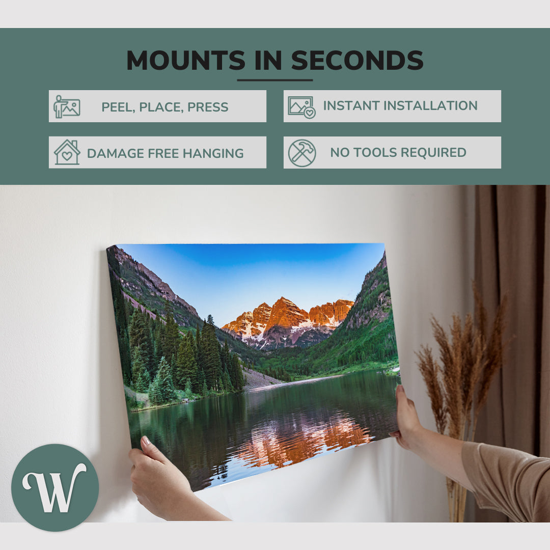 Maroon Bells, Colorado, USA Photography - Canvas Print Wall Art Décor Whelhung