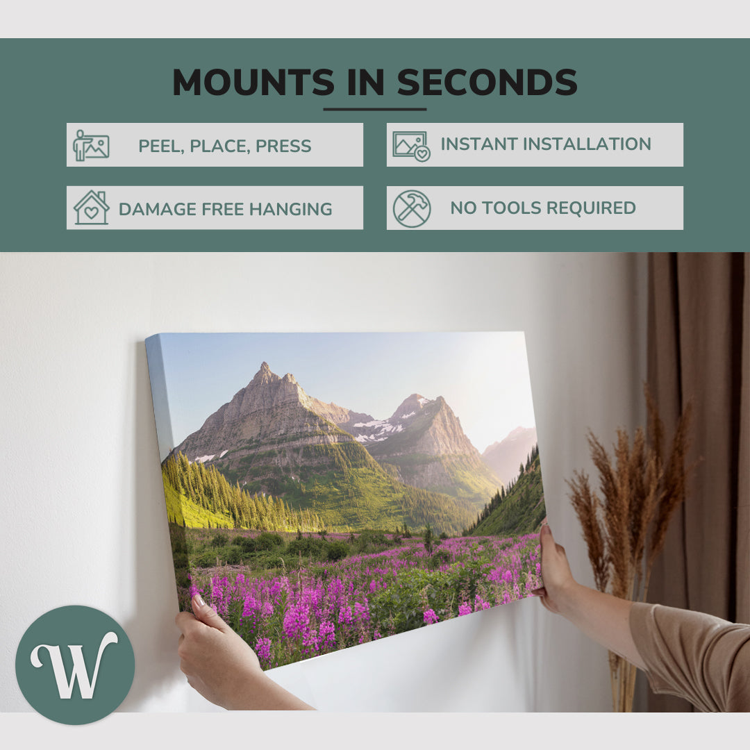 Glacier National Park, British Columbia, Canada Photography - Canvas Print Wall Art Décor Whelhung