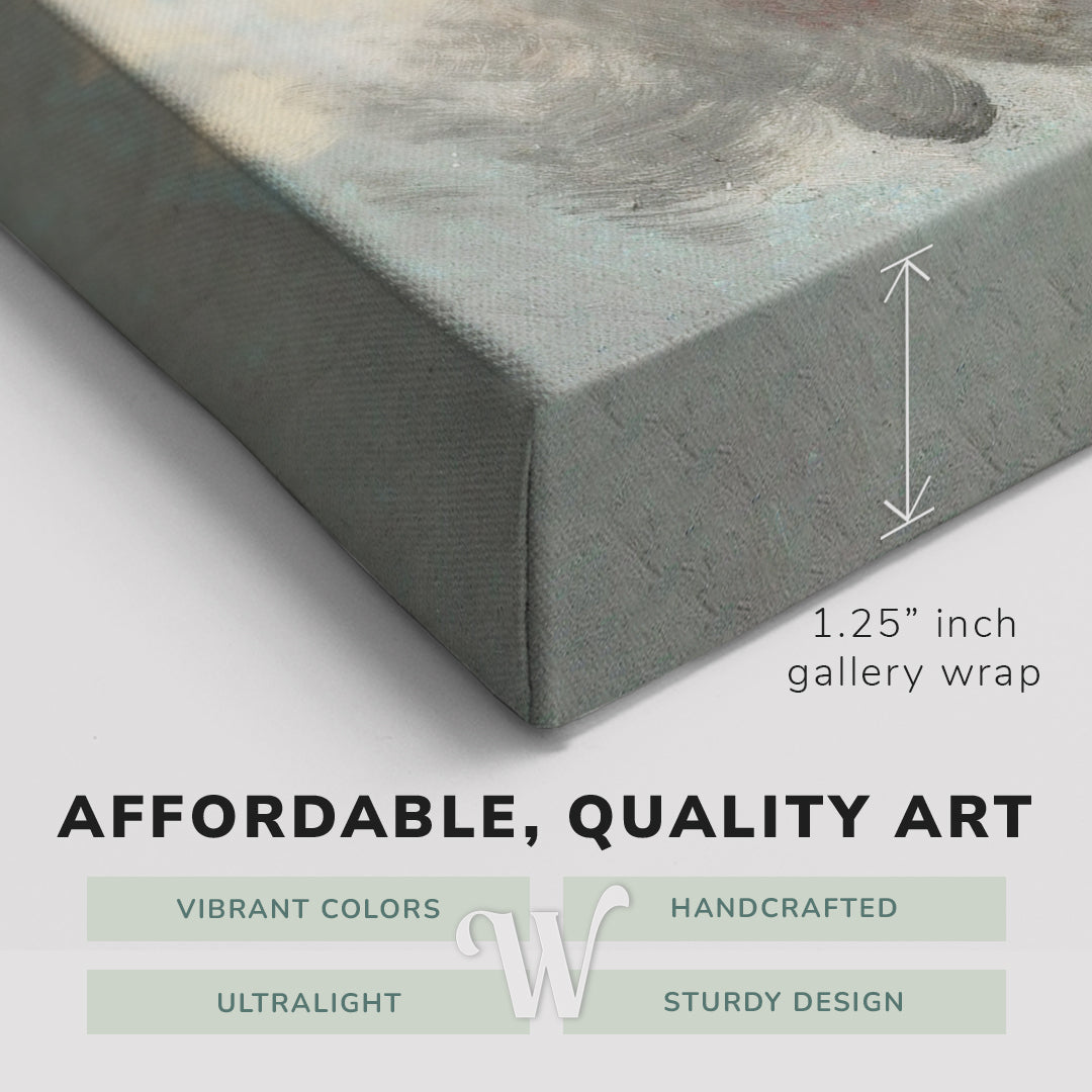 Stormy Sunset by John Constable Oil Painting - Neutral Boho Cottagecore - Canvas Print Wall Art Décor Whelhung