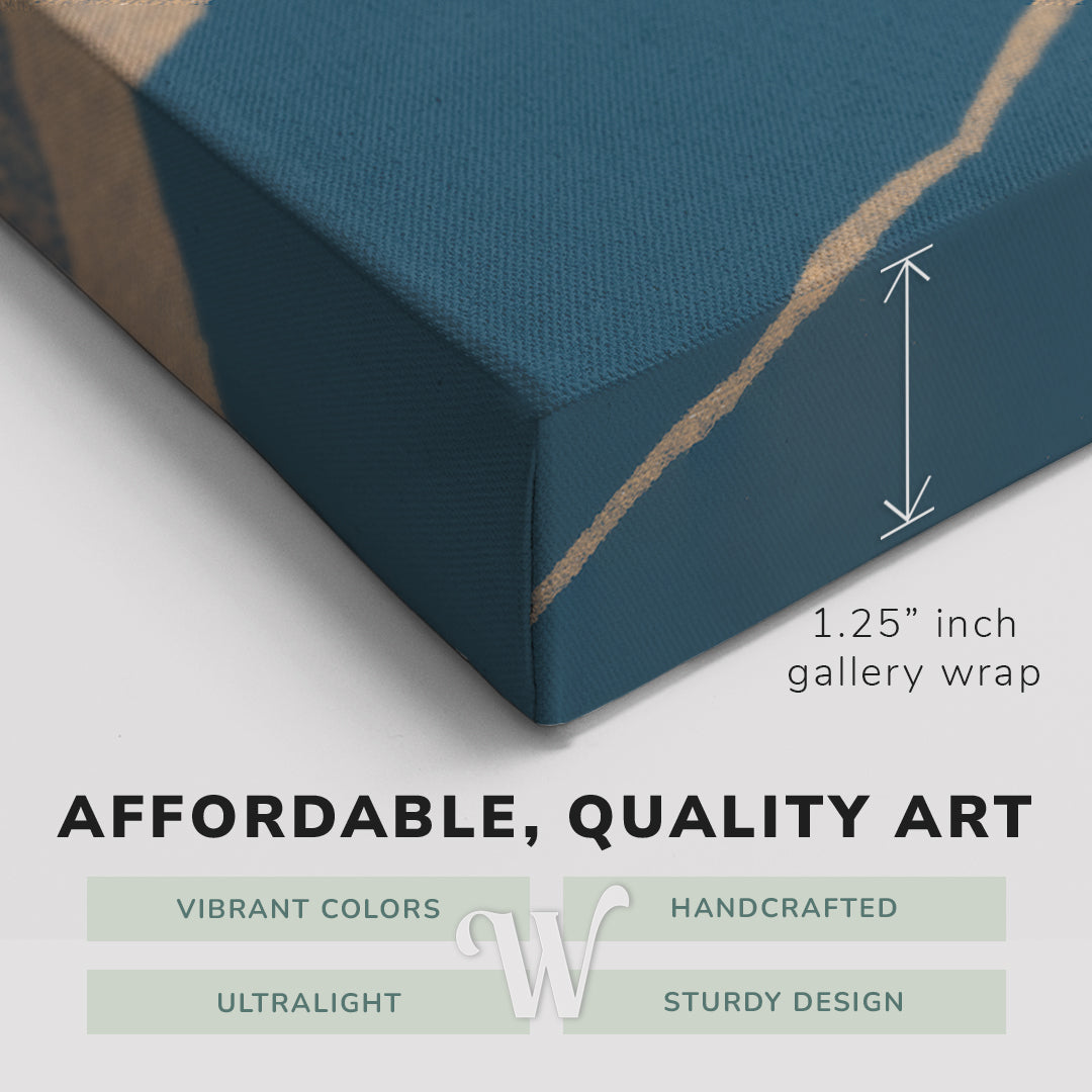 Blue Neutral Abstract Ombre - Canvas Print Wall Art Décor Whelhung