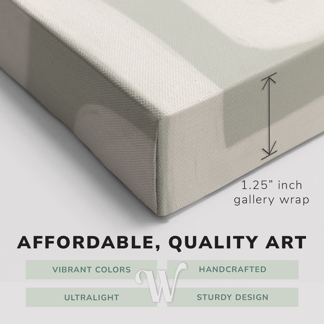 Abstract Aesthetic Danish Pastel Stripes Line Art - Canvas Print Wall Art Décor Whelhung