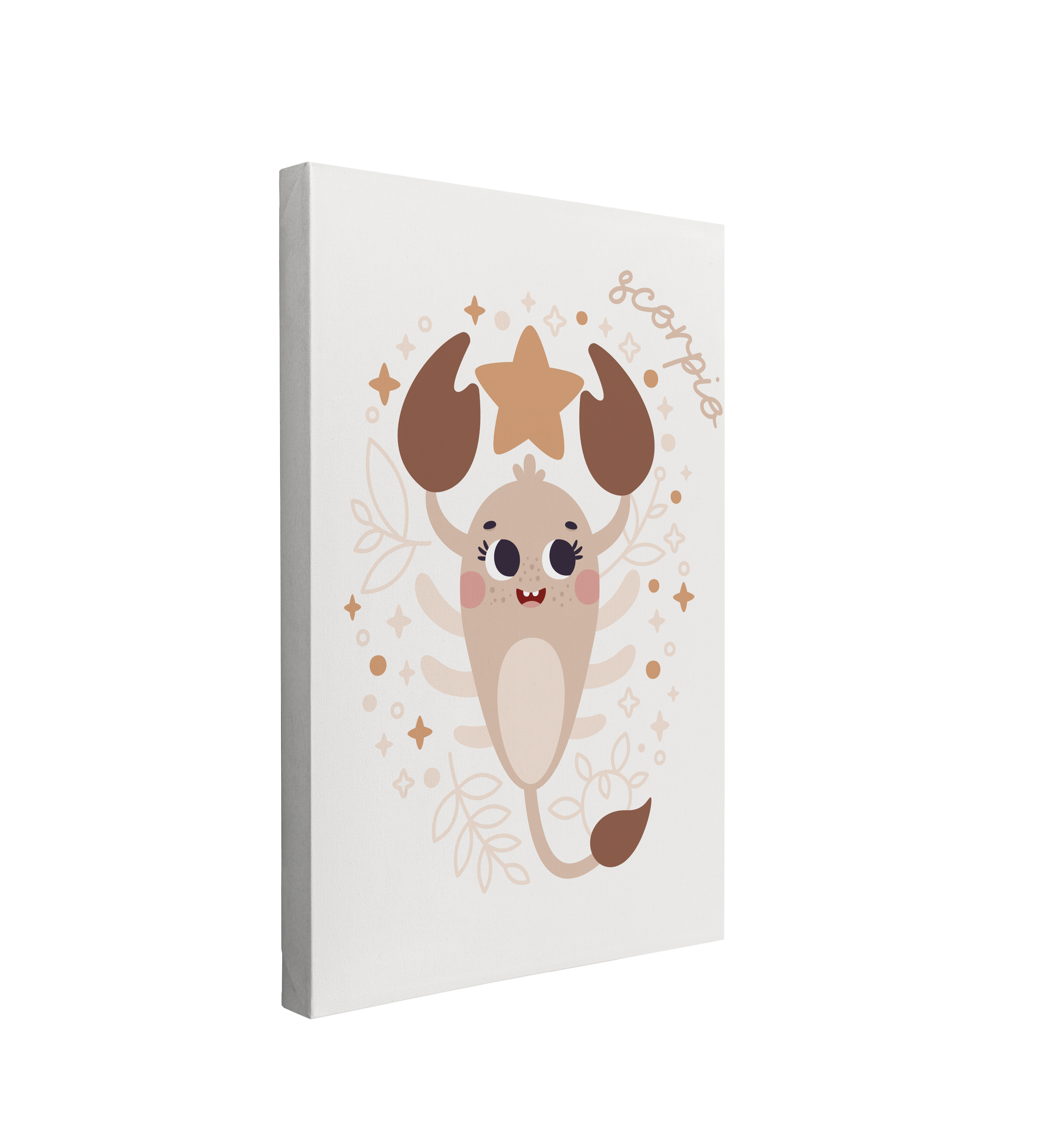 Boho Nursery Scorpio - Zodiac Astrology Horoscope Star Sign - Canvas Print Wall Art Décor Whelhung