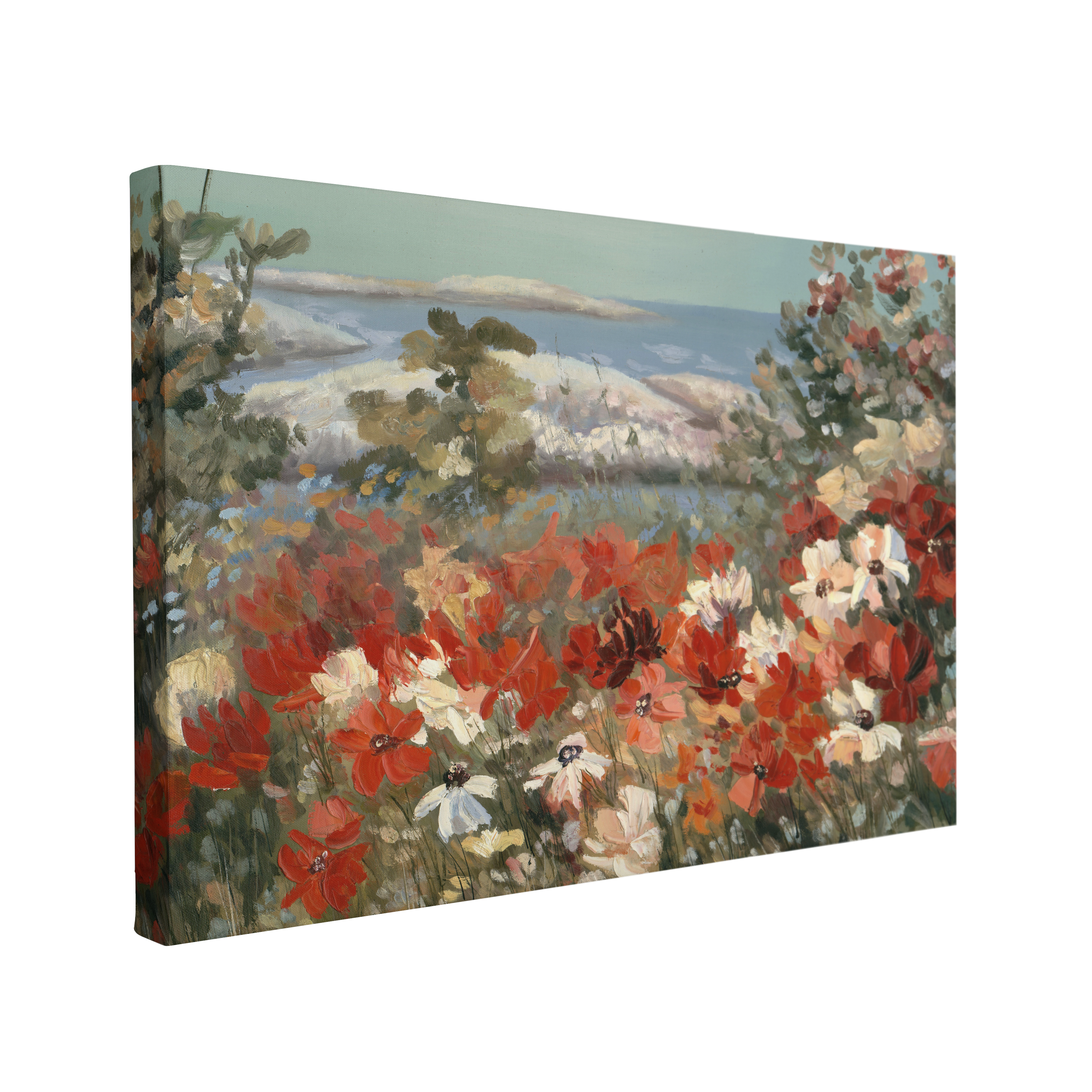 Wildflower Field Oil Painting - Canvas Print Wall Art Décor Whelhung