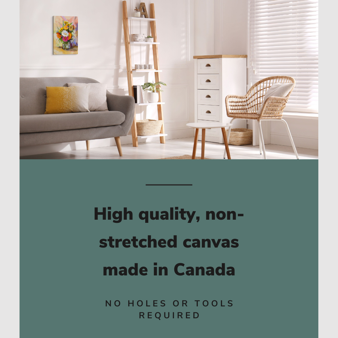 Abstract Bouquet in a Vase Oil Painting - Canvas Print Wall Art Décor Whelhung