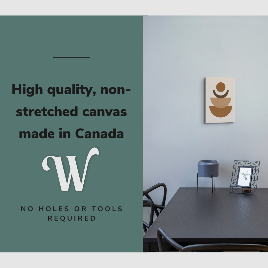 Abstract Neutral Geometric Stack - Canvas Print Wall Art Décor Whelhung