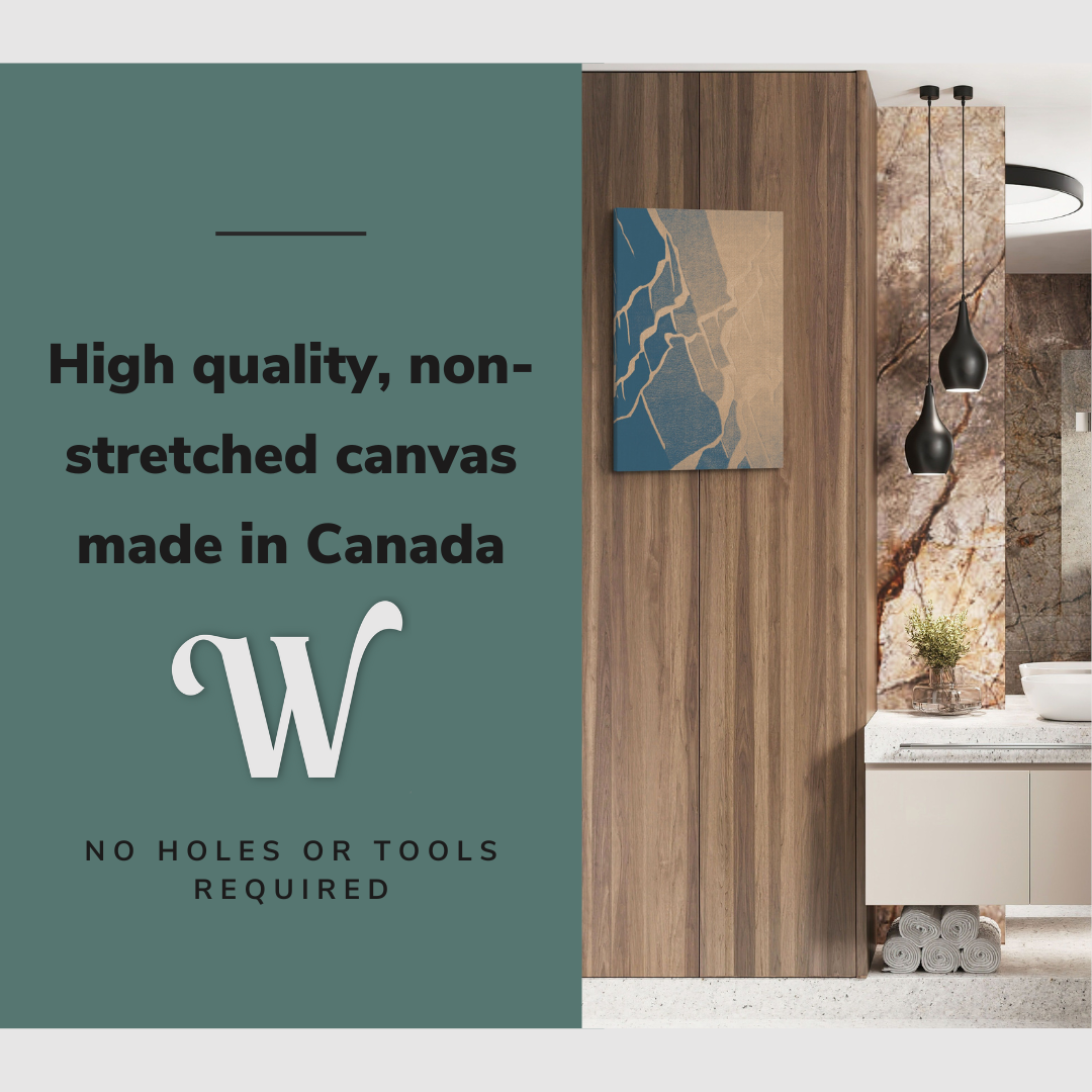 Blue Neutral Abstract Ombre - Canvas Print Wall Art Décor Whelhung