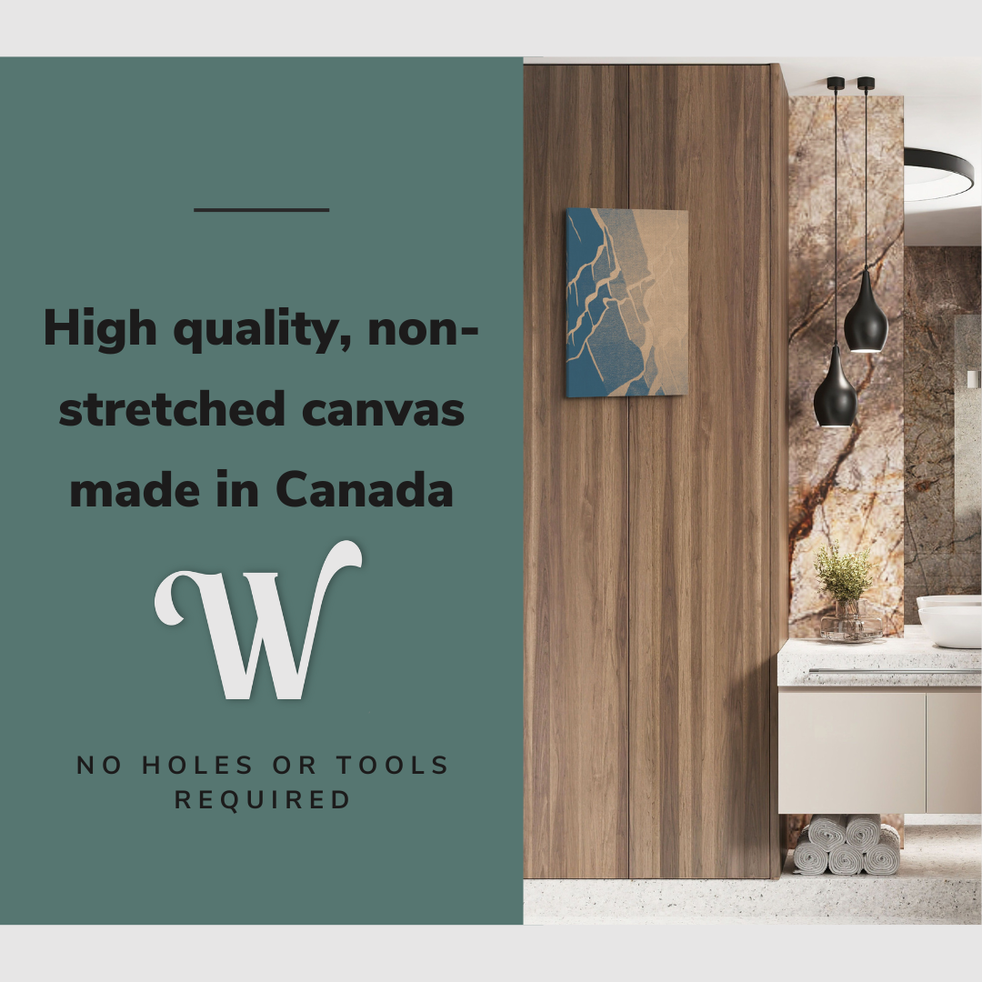 Blue Neutral Abstract Ombre - Canvas Print Wall Art Décor Whelhung