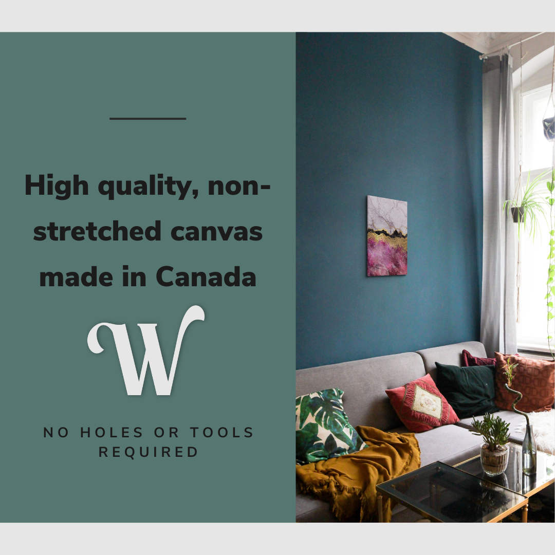 Abstract Pink and Gold Marble - Canvas Print Wall Art Décor Whelhung