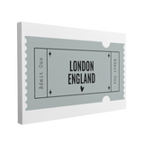 Minimalist London, England Ticket - Single Ticket - Canvas Print Wall Art Décor Whelhung