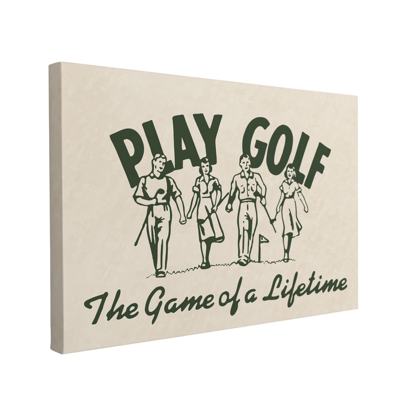 Vintage Golf Decor - Retro Sports Wall Art, Gifts for Dad - Canvas Print Wall Art Décor Whelhung