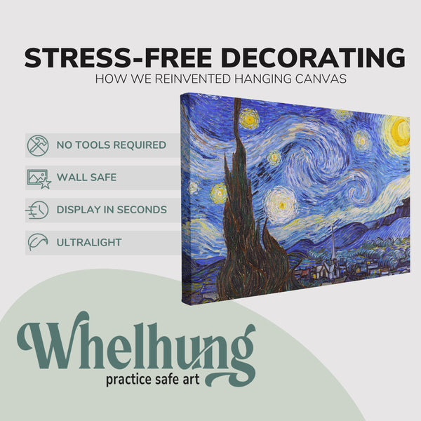Starry Night, Vincent Van Gogh Painting - Canvas Print Wall Art Décor Whelhung