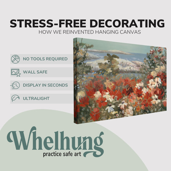 Wildflower Field Oil Painting - Canvas Print Wall Art Décor Whelhung