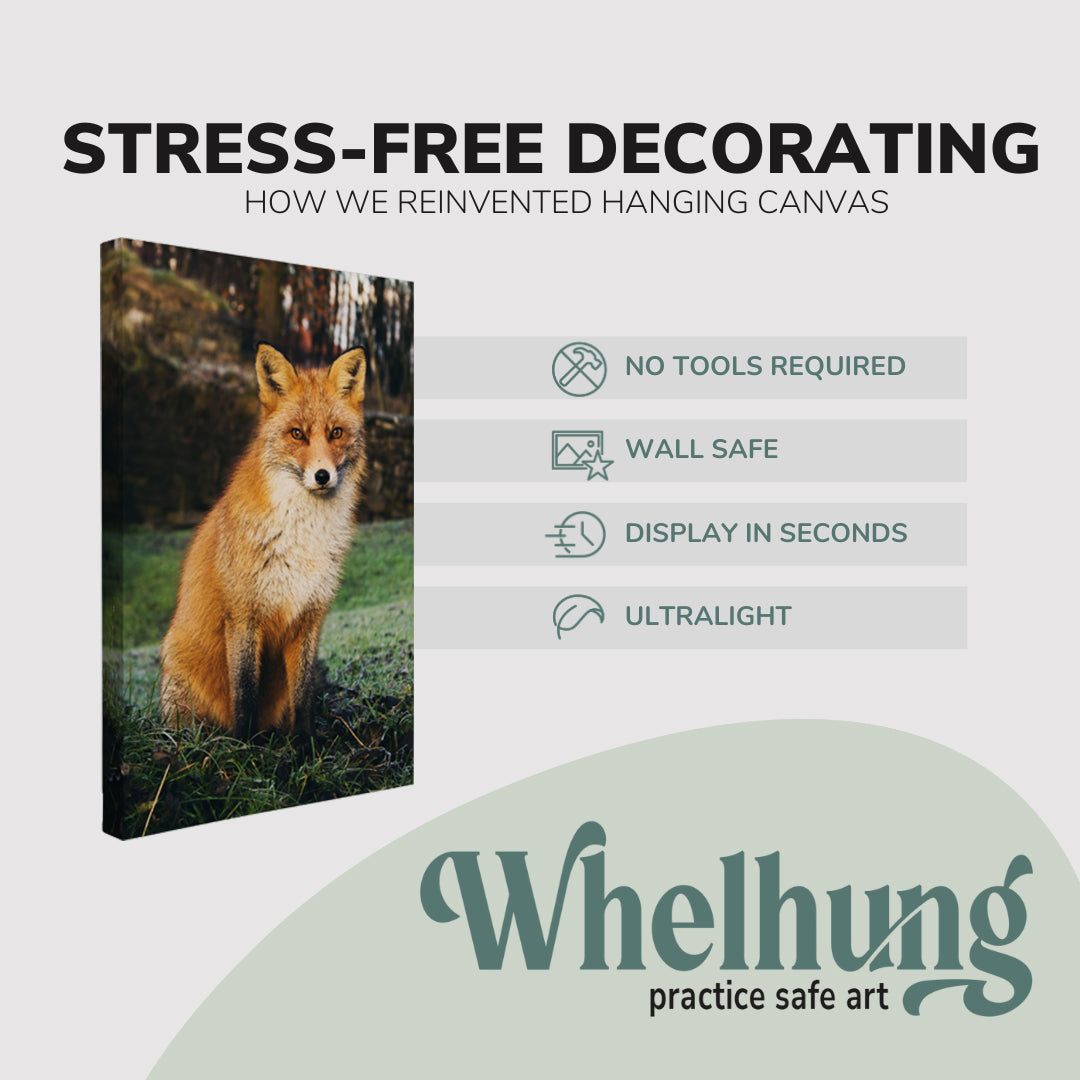 Forest Fox Portrait Photography - Canvas Print Wall Art Décor Whelhung