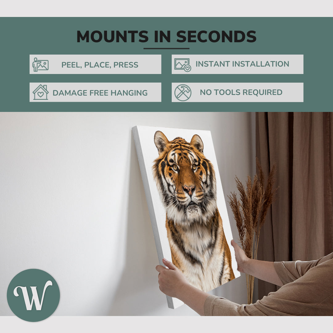 Minimalist Tiger Photography - Canvas Print Wall Art Décor Whelhung