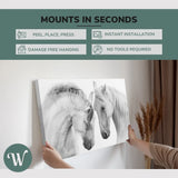 Two White Horses Photography - Canvas Print Wall Art Décor Whelhung