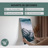 Moody Snowy Mountain Alps Photography - Canvas Print Wall Art Décor Whelhung
