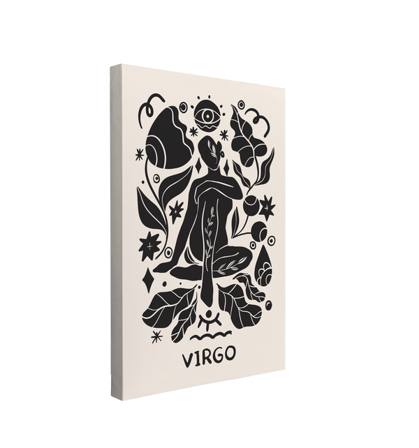Virgo Scandinavian Zodiac - Canvas Print Wall Art Décor Whelhung