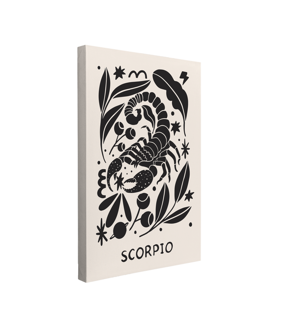 Scorpio Scandinavian Zodiac - Canvas Print Wall Art Décor Whelhung
