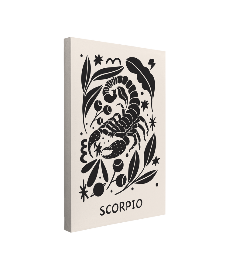 Scorpio Scandinavian Zodiac - Canvas Print Wall Art Décor Whelhung