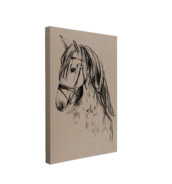 Horse Portrait, Vintage Southwestern - Canvas Print Wall Art Décor Whelhung