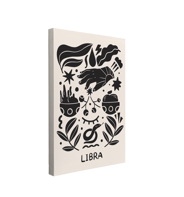 Libra Scandinavian Zodiac - Canvas Print Wall Art Décor Whelhung