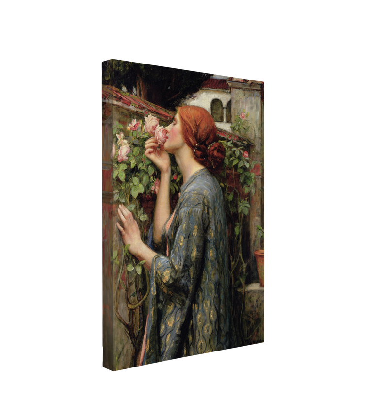 The Soul of the Rose (1903) by John William Waterhouse - Vintage Floral Farmhouse Whelhung