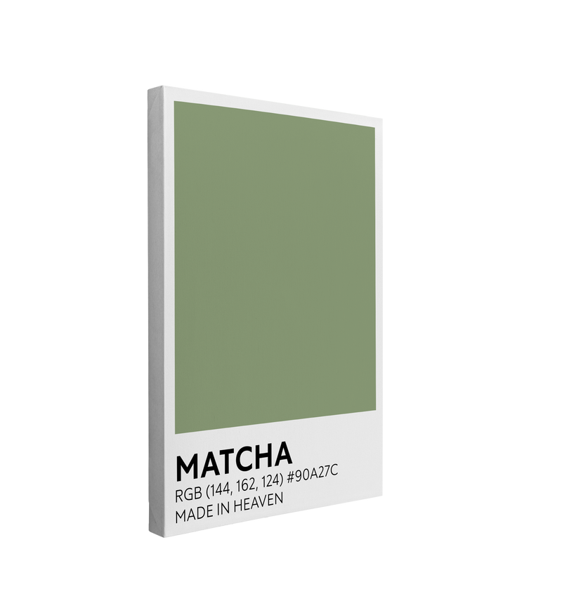 Matcha Made in Heaven Color Swatch  - Canvas Print Wall Art Décor Whelhung