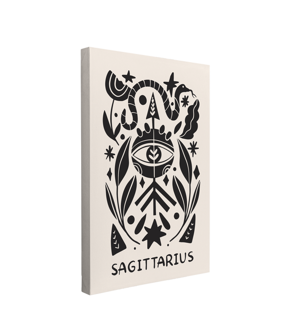 Sagittarius Scandinavian Zodiac - Canvas Print Wall Art Décor Whelhung