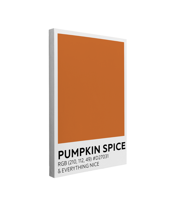 Pumpkin Spice Latte Color Swatch  - Canvas Print Wall Art Décor Whelhung