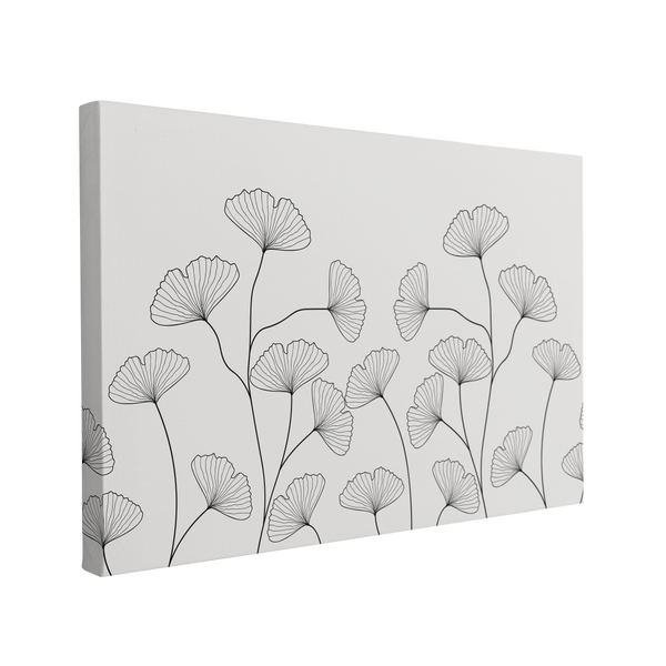 Neutral Ginkgo Botanical Art - Canvas Print Wall Art Décor Whelhung