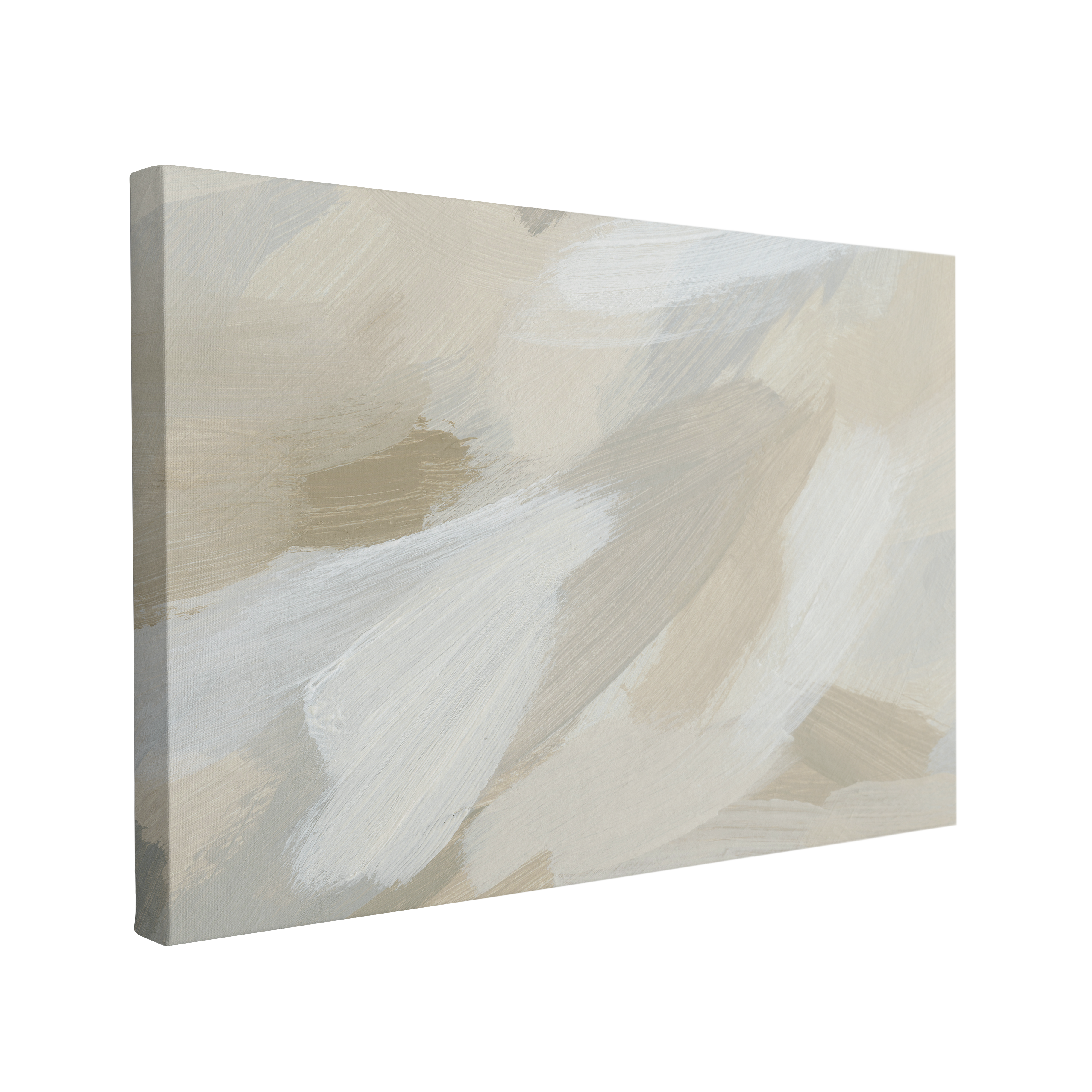 Abstract Neutral Beige Painting - Canvas Print Wall Art Décor Whelhung