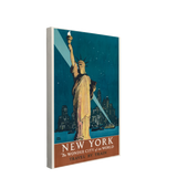 New York, The Wonder City of the World - Travel by Train (1927) by Adolph Treidler - Canvas Print Wall Art Décor Whelhung