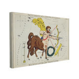 Sidney Hall’s (1831) Astronomical Chart illustration of the Sagittarius - Canvas Print Wall Art Décor Whelhung