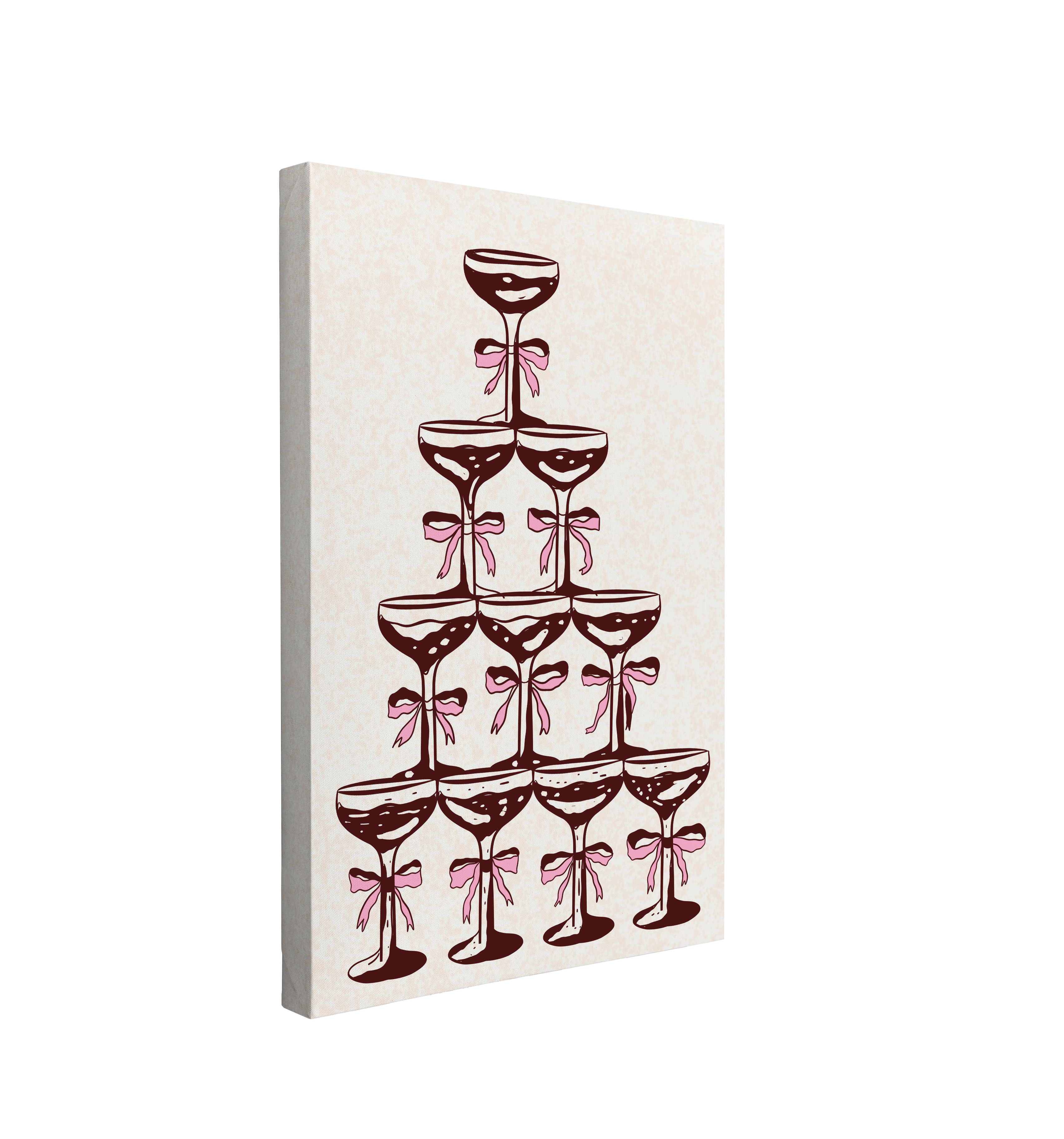 Champagne Tower - Easy to Hang Canvas Print Wall Art Décor