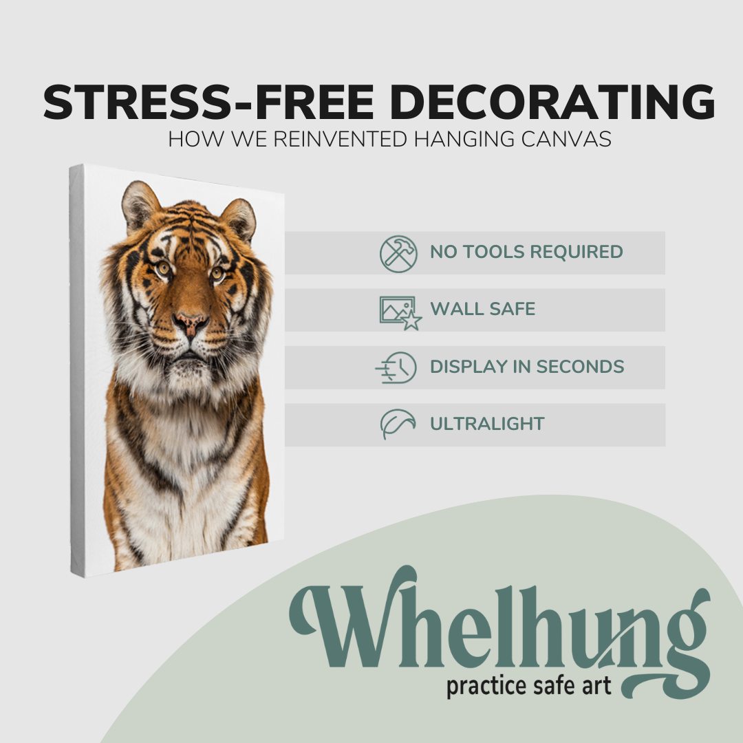 Minimalist Tiger Photography - Canvas Print Wall Art Décor Whelhung