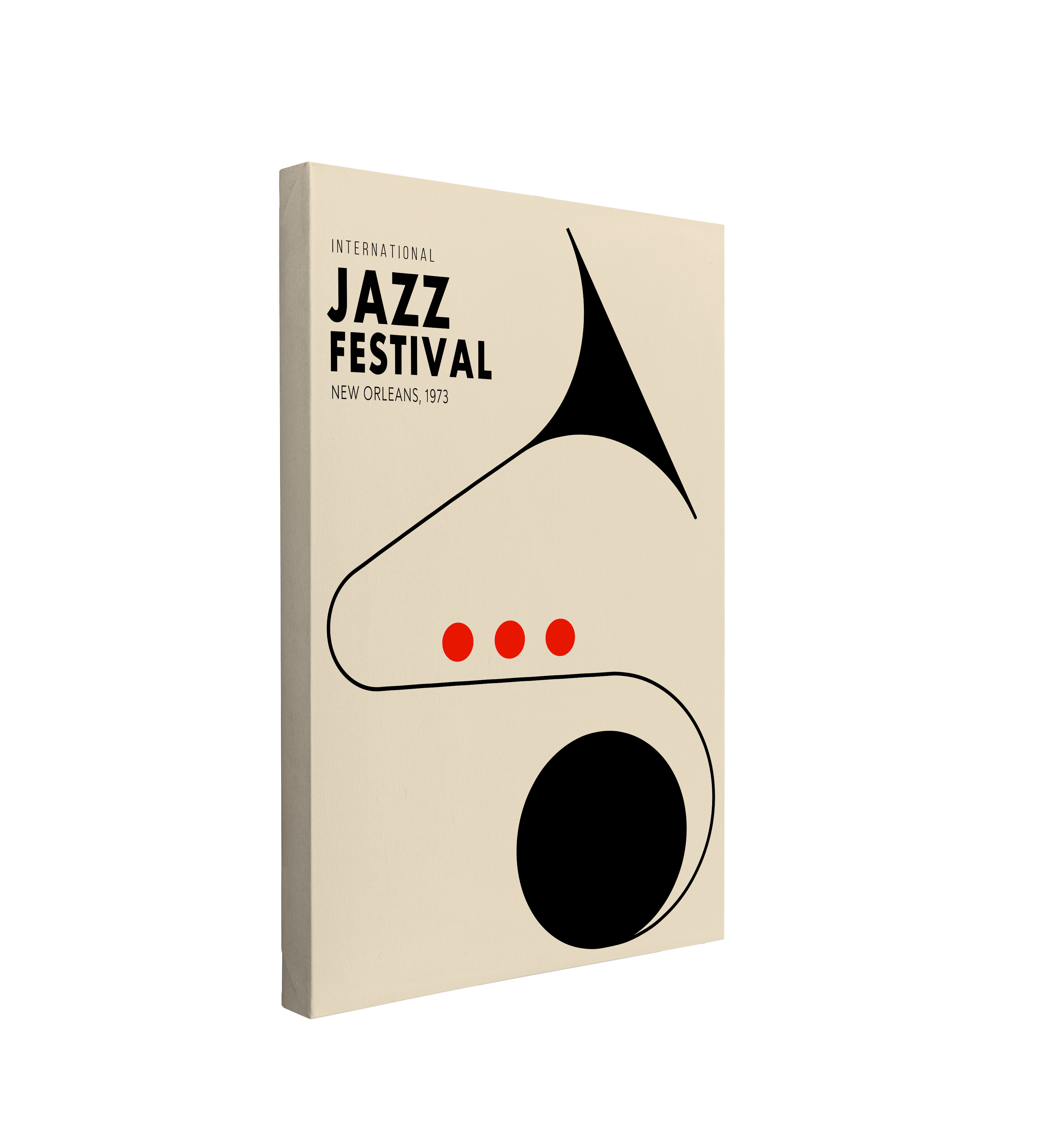 Retro Jazz Festival Poster - Canvas Print Wall Art Décor Whelhung