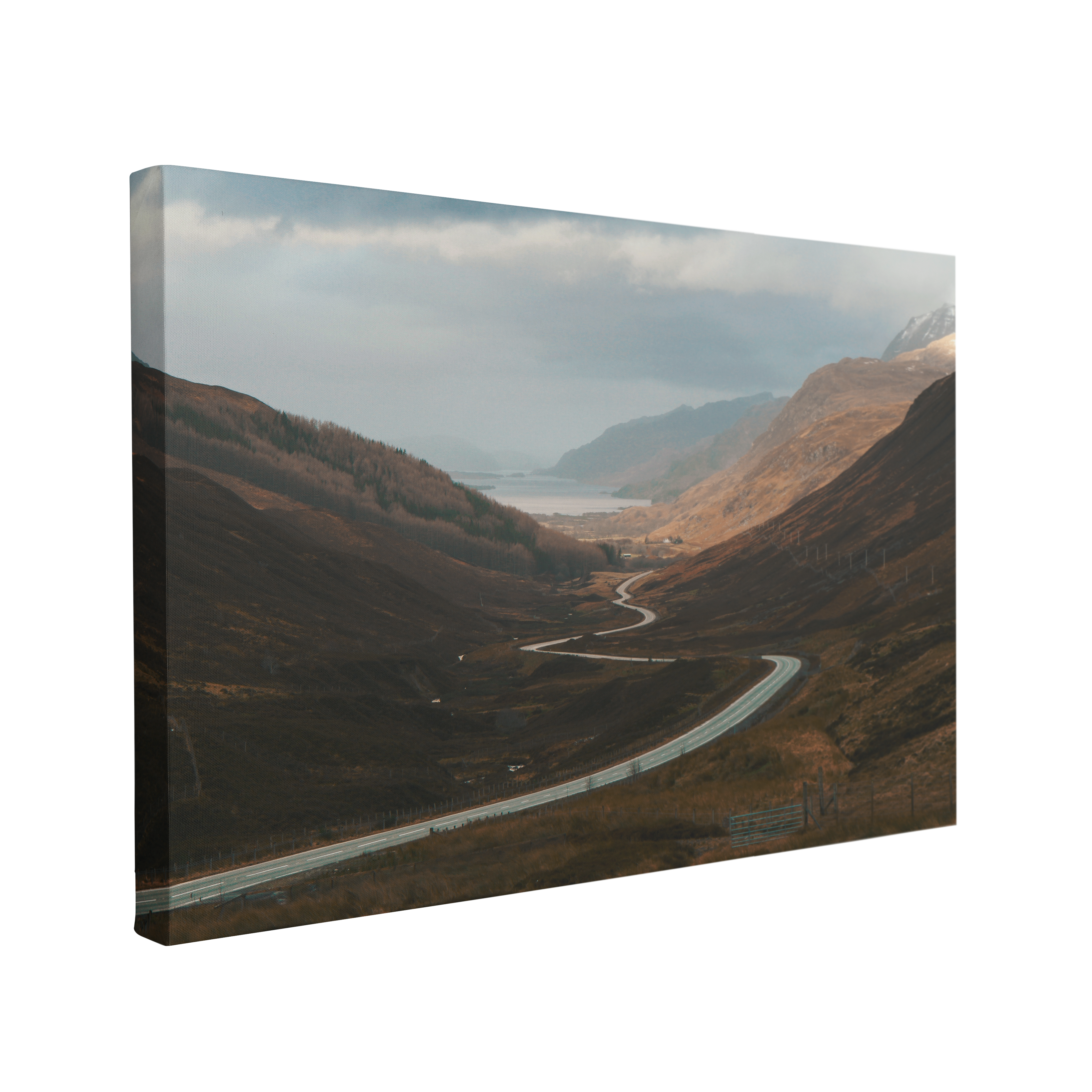 Scottish Highlands Road Photography - Canvas Print Wall Art Décor Whelhung