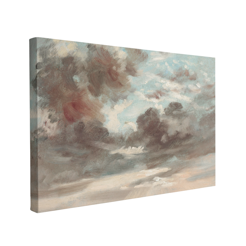 Stormy Sunset by John Constable Oil Painting - Neutral Boho Cottagecore - Canvas Print Wall Art Décor Whelhung