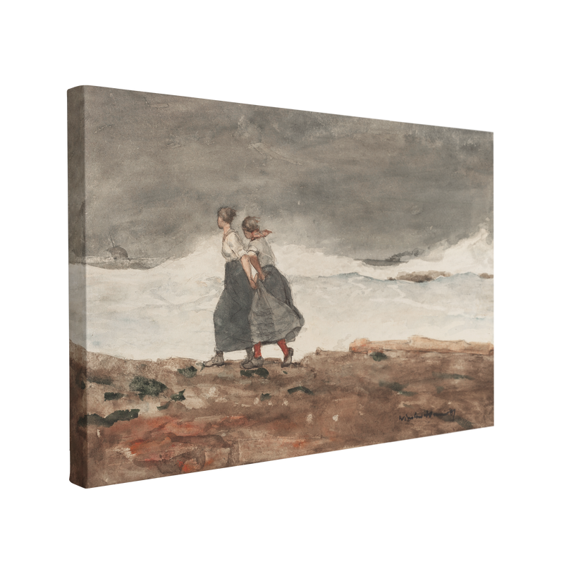 Danger by Winslow Homer Watercolor and Gouache over Graphite Painting - Coastal - Canvas Print Wall Art Décor Whelhung