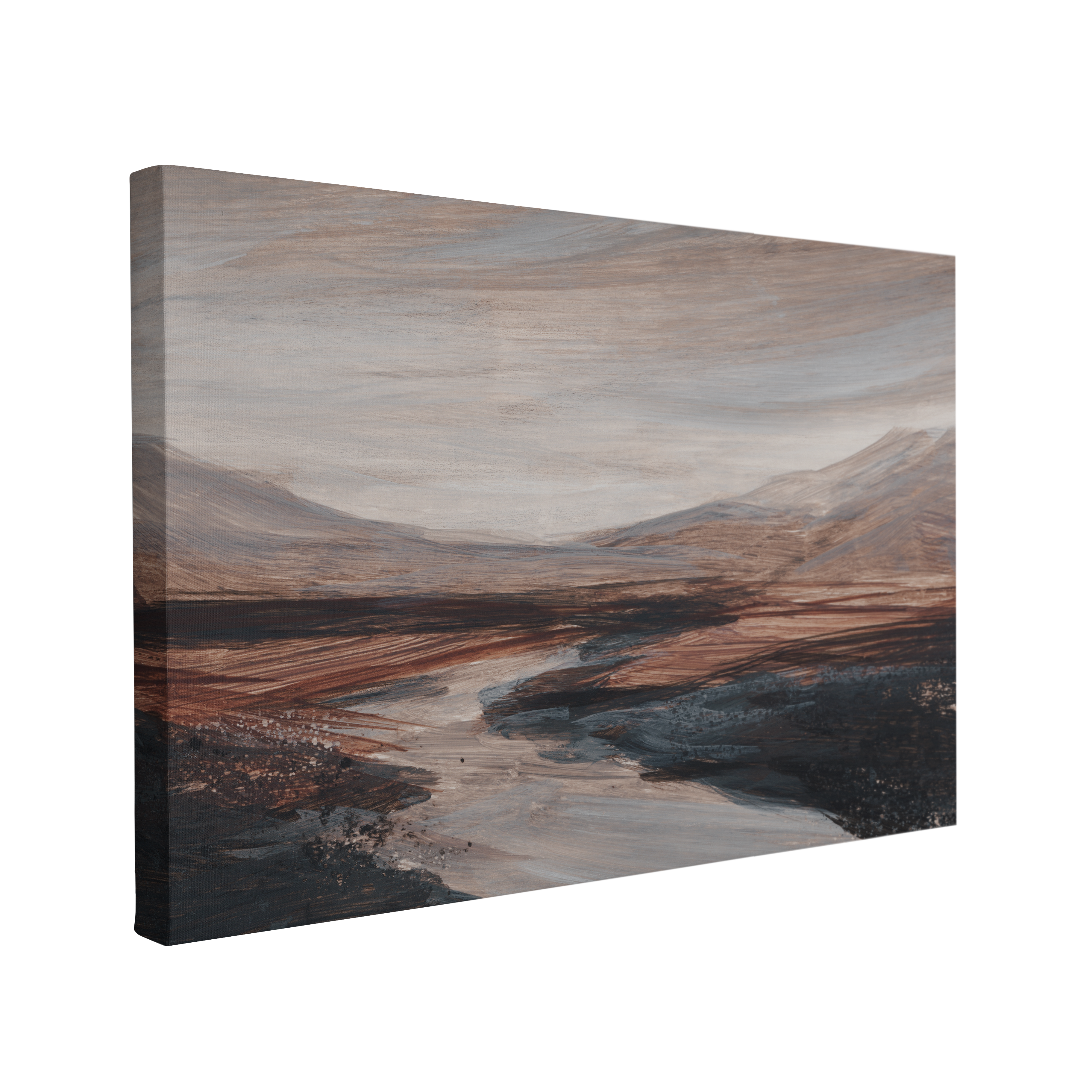 Painted Mountain Valley - Canvas Print Wall Art Décor Whelhung