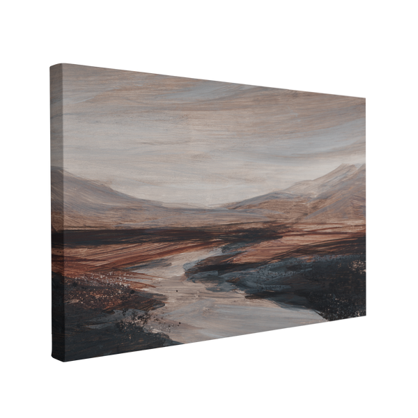 Painted Mountain Valley - Canvas Print Wall Art Décor Whelhung