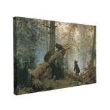 Morning in a Pine Forest by Ivan Shishkin Oil Painting - Bear Cubs - Canvas Print Wall Art Décor Whelhung
