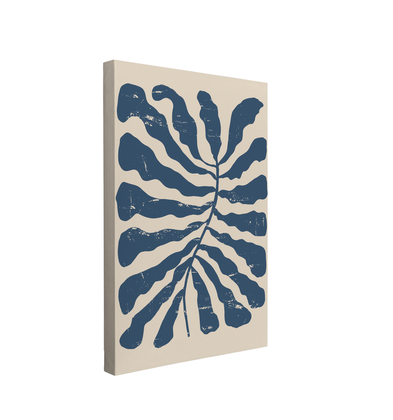 Boho Blue Floral Matisse - Canvas Print Wall Art Décor Whelhung