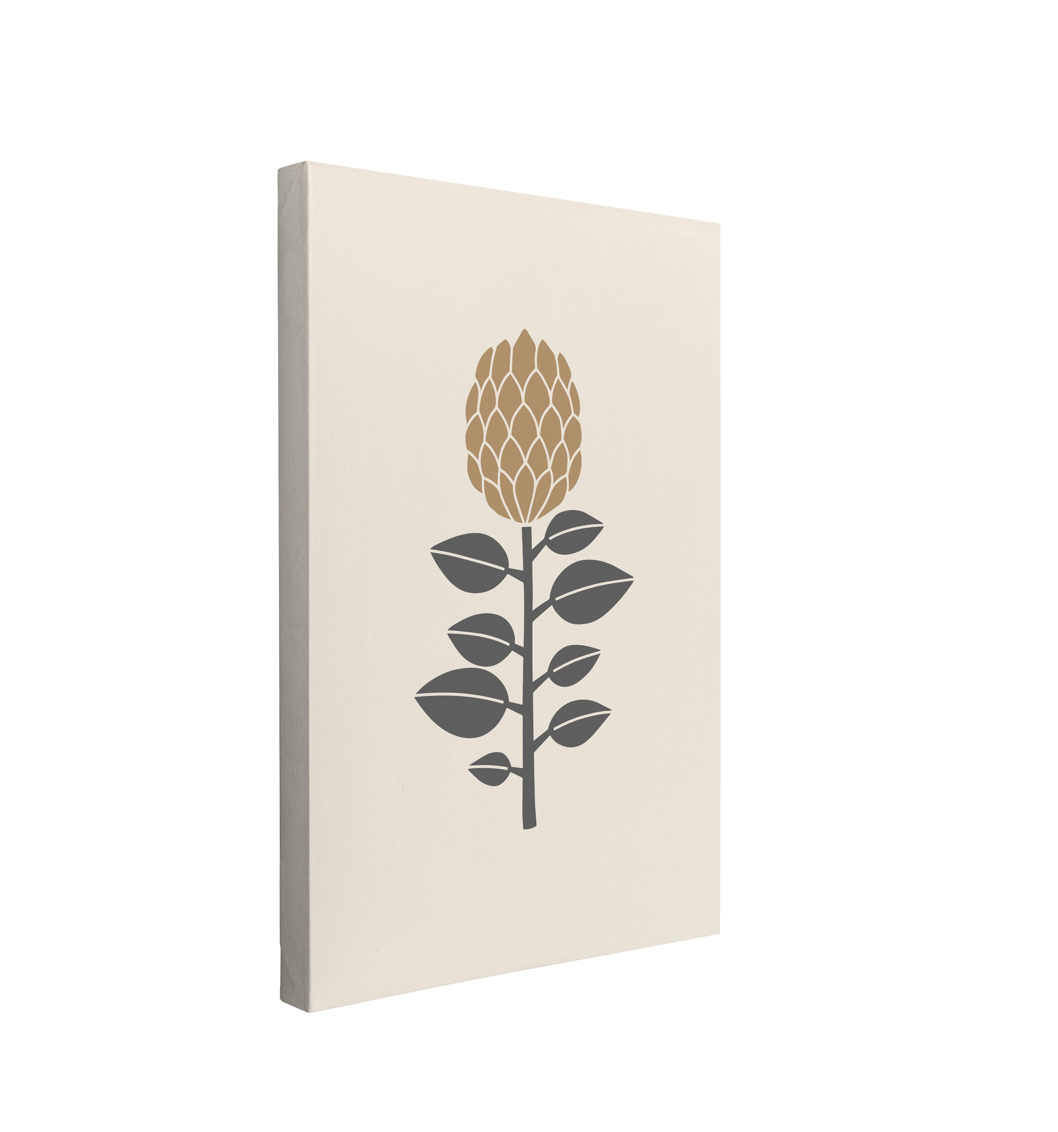 Minimalist Neutral Flower - Canvas Print Wall Art Décor Whelhung