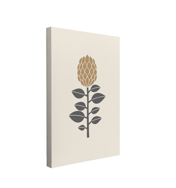 Minimalist Neutral Flower - Canvas Print Wall Art Décor Whelhung