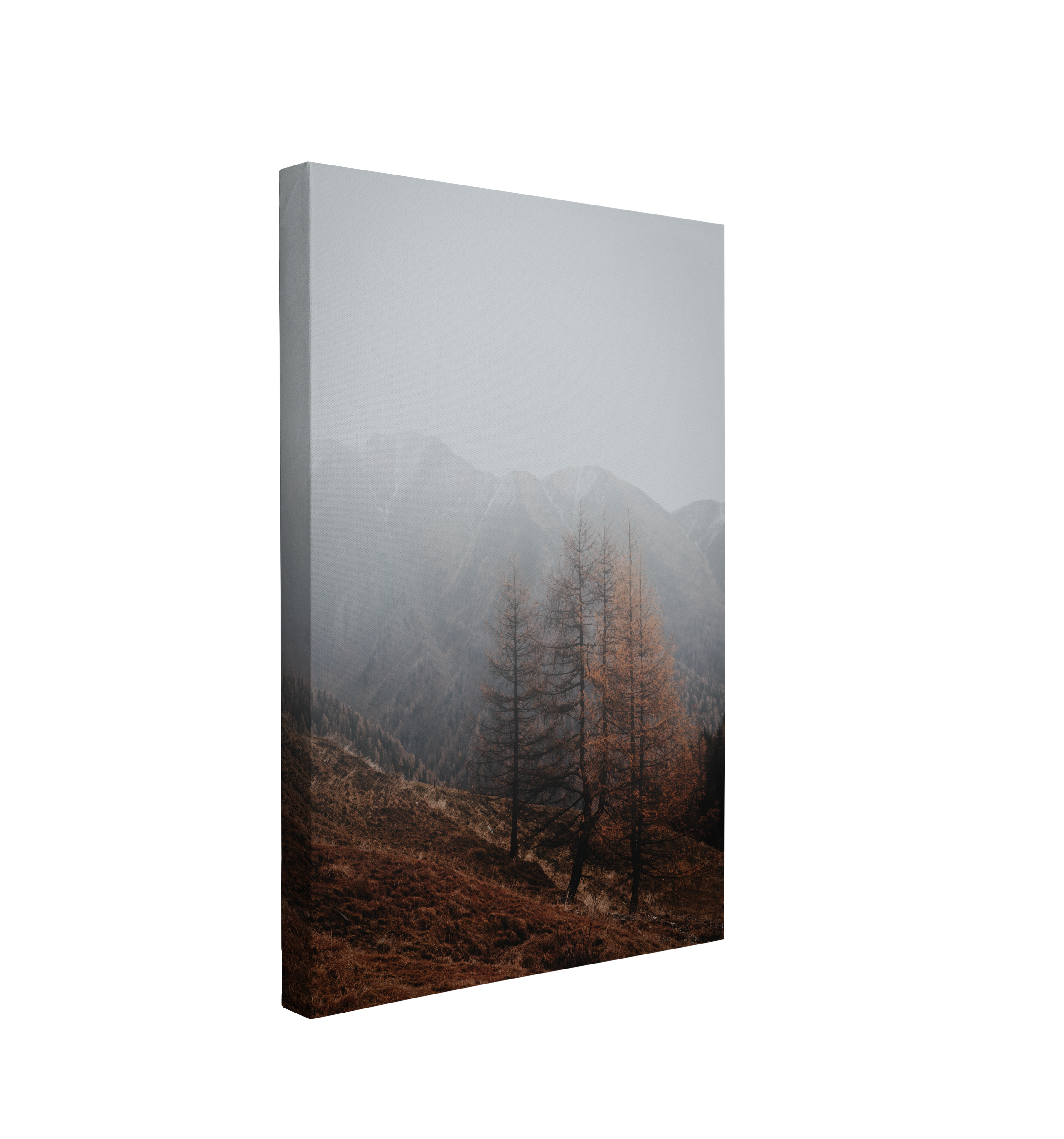 Foggy Moody Autumn Hill Photography - Canvas Print Wall Art Décor Whelhung