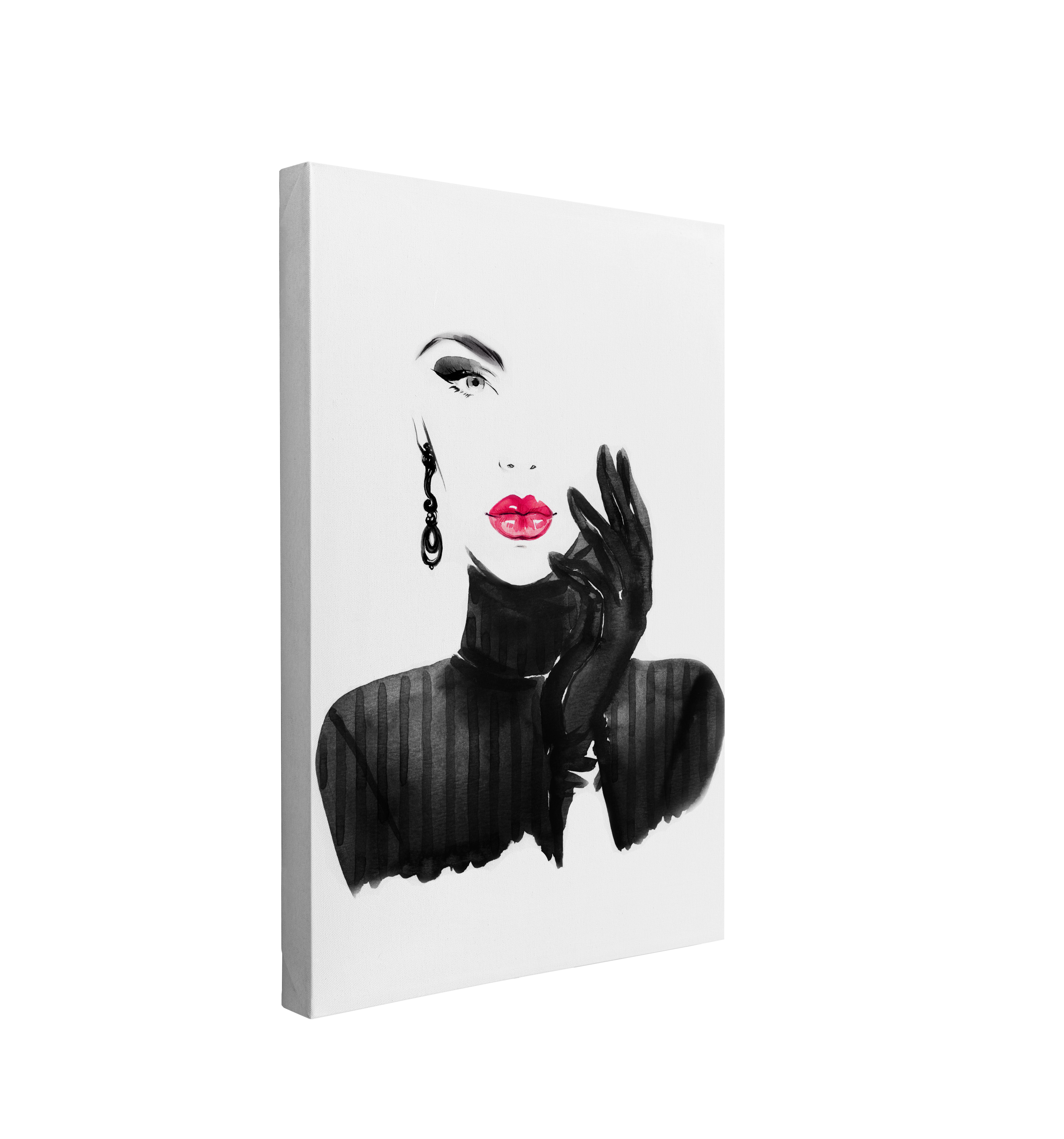 Fashionista Portrait - Vogue Fashion - Crystal Canvas Print Wall Art Décor Whelhung