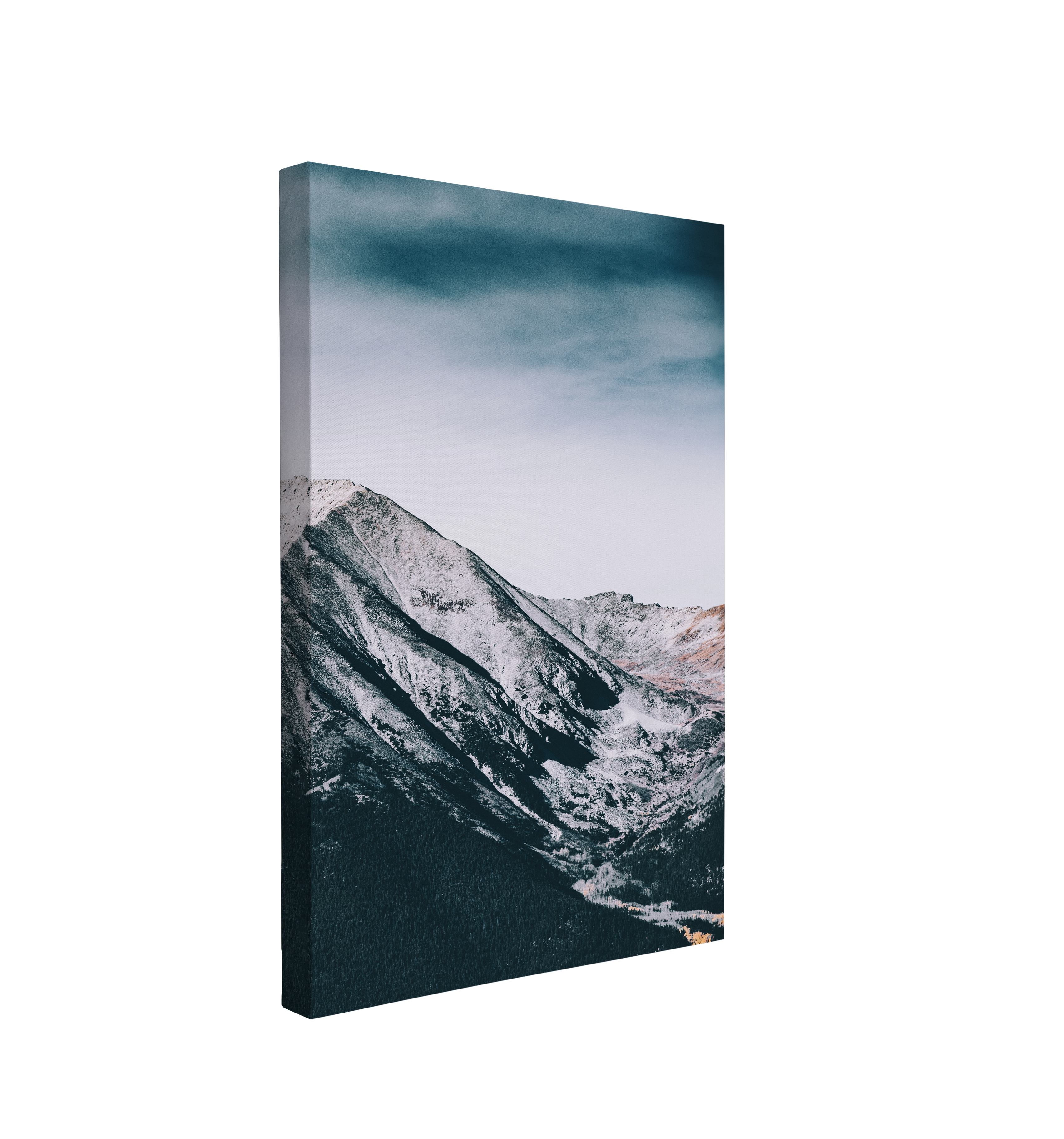 Moody Snowy Mountain Alps Photography - Canvas Print Wall Art Décor Whelhung