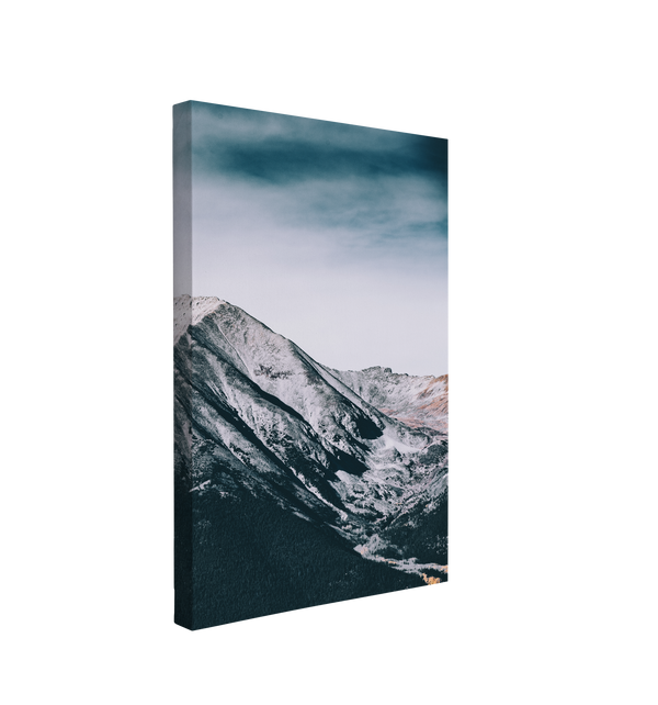 Moody Snowy Mountain Alps Photography - Canvas Print Wall Art Décor Whelhung